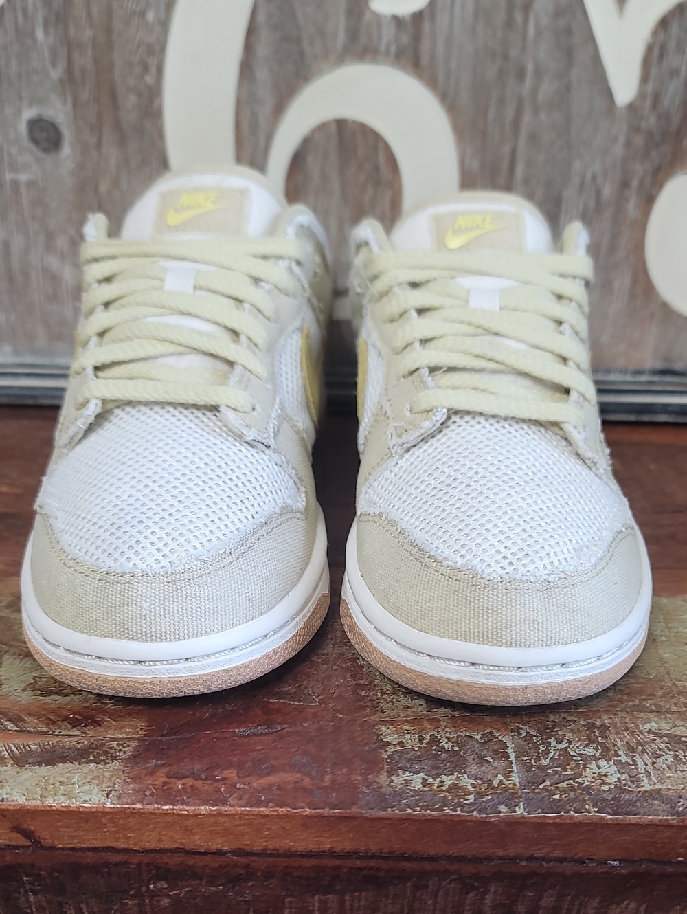 Nike Wmns Dunk Low Next Nature SE "Team Gold/Pale Ivory" Wmns 8.5 Good Cond. - Picture 4 of 15